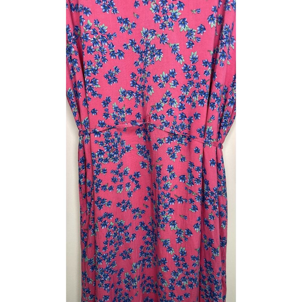 Draper James RSVL Floral Smocked Preppy Cottagecore Mini Dress Pink Blue Large L - Picture 4 of 11